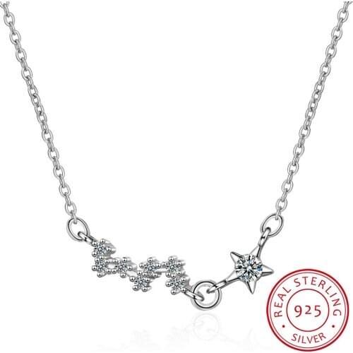 Drop Shipping 925 Sterling silver Necklaces Star Pendants&Necklaces Jewelry Collar Necklace Pendants For Women fashion choker