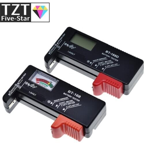 BT168 Portable Universal Digital / Pointer Battery Tester Volt Checker For AA AAA 9V Button Multiple Size Battery Tester Checker