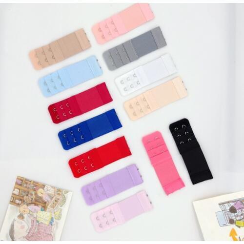 1PC Bra Extenders Strap Buckle Extension 3 Rows 2 Hooks Clasp Straps Women Bra Strap Extender Sewing Tool Intimates Accessories