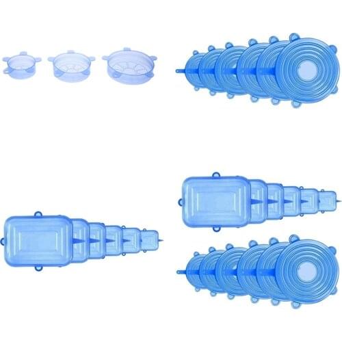 Universal Silicone Cover Stretch Pot Lids Seal Bowl Stretchy Kitchen Cookware Reusable Airtight Food Wrap Cover Kitchen Cookware