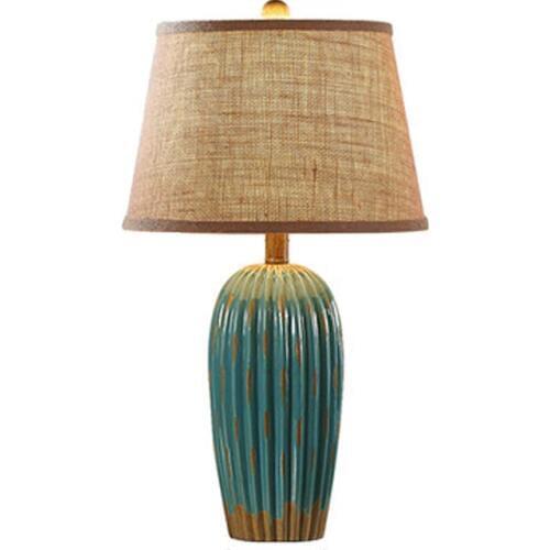 Vintage American LED Art Deco Ceramic Fabric Iron LED Lamp.LED Light.Table Light.Table Lamp.Desk Lamp.LED Desk Lamp For Bedroom