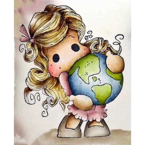 Yulan Earth Girl Transparent Silicone Rubber Stamp And Metal Die Sheet Cling Scrapbooking DIY Cute Pattern Photo Album Stamp