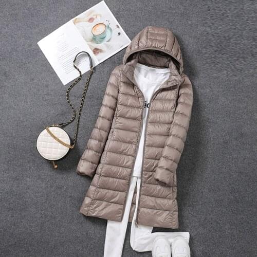 Female Winter Female Thick Warm Down Coat Hot White Duck Down Coat Jacket Hight Quality Winter Women Hooded Parkas