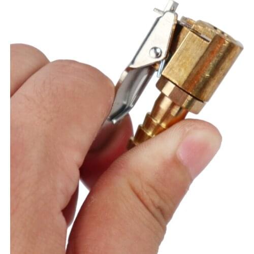 1PC 6mm Brass Car Auto Tyre Wheel Tire Air Chuck Inflator Pump Valve Clip Clamp Connector Adapter Car Accessories For Compressor