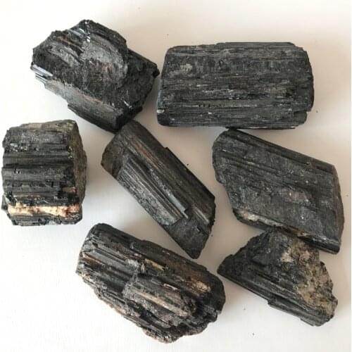 100g/pack Natural Black Tourmaline Crystal Gemstone Collectibles Rough Rock Mineral Specimen Healing Stone Home Decor