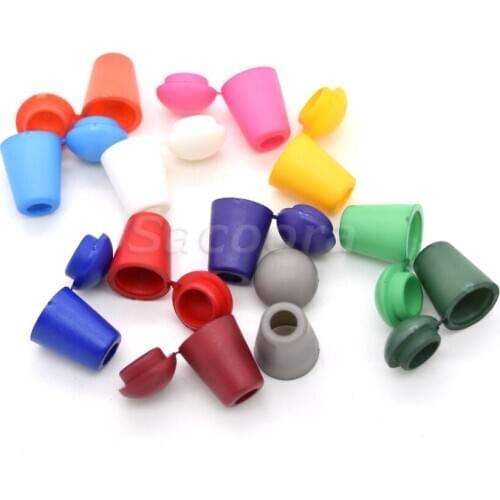 1200pcs high-quality Colorful Bell Stopper With Lid Cord Ends Lock Stopper Plastic Toggle Clip for Paracord / Clothing