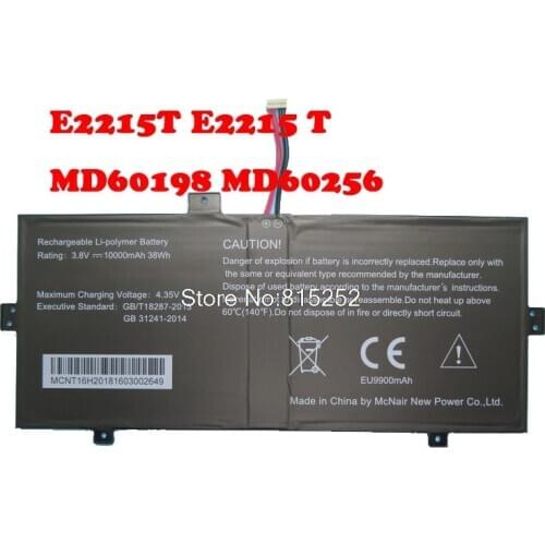 Laptop Battery For MEDION E2215T E2215 T MD60198 MD60256 MD60252 MD60199 MD60229 MD60198 MD60180 MD60170 10000 mAh 38 Wh 3.8V