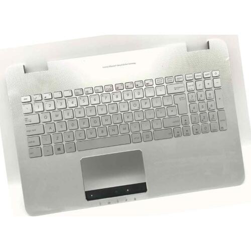 UK keyboard for Asus R555 R555JB R555JK R555JM Top case silver palmrest