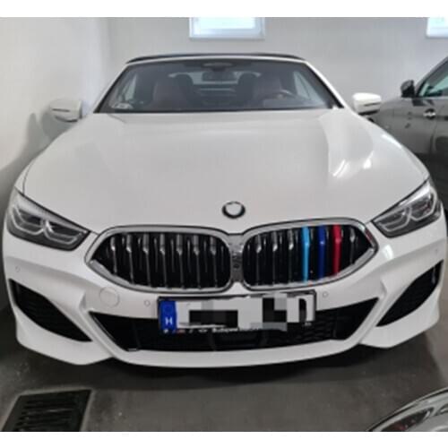 Atreus 3pcs ABS Car Grille Sticker Strip Cover Trim Clip For BMW 8 Series G15 G14 2018 2019 2020 M style Accessories