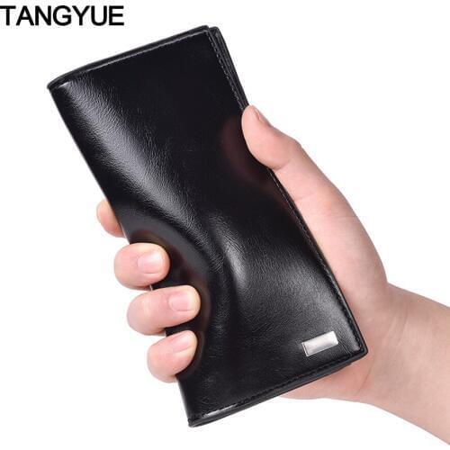 Long Slim Luxury Brand Mens Wallet Male Leather Design Card Coin Clutch Male Walet Purse for Men Wallets Thin portomonee heren