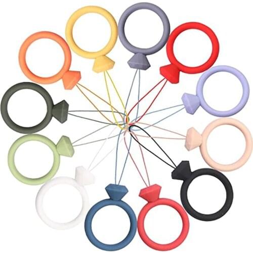 H05A 12pcs Phone Hand Wrists Cell Phone Straps Finger Rings Lanyard Keychains for USB Flash Drive ID Card Badge Cameras