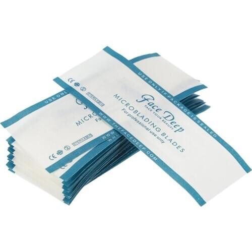 20pcs Disposable Permanent N15/18/20U Tattoo Needle Manual Eyebrow Needles Blade For 3D Embroidery Microblading Pen