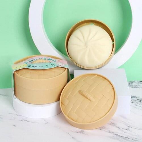 Simulation Steamed Bun Model Funny Spoof Toys Kids Anti Stress Relief Toys For Children Adults Squeezing Toys Fake Bread Bun