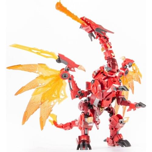 JINBAO Cool Transformation Boy Toys Anime Flame Red Dragon Model G1 Alloy Robot Car Action Figure Kids Adult Gift 8871 PE DX09
