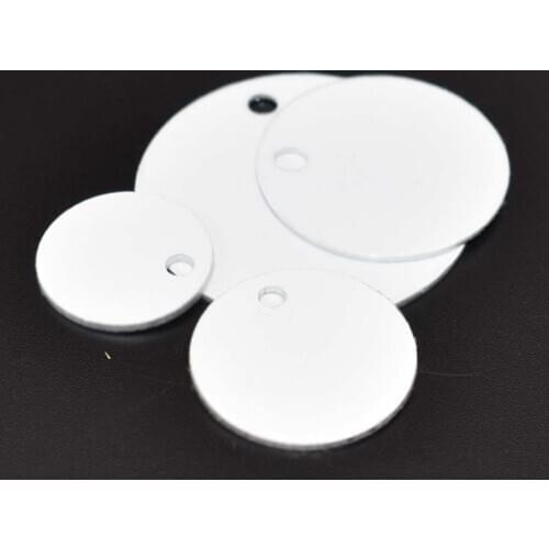 500pcs--Wholesale Round Dog ID Tags White Aluminum Dog Tag Blank Dog Tag-Promotion Gift And DIY