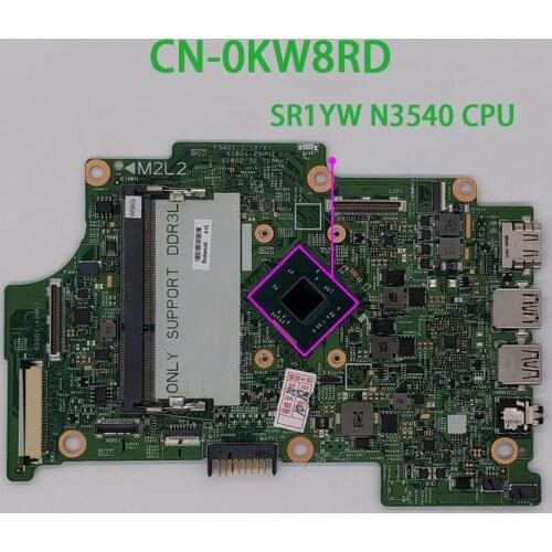 Genuine KW8RD 0KW8RD CN-0KW8RD w N3540 CPU Laptop Motherboard Mainboard for Dell Inspiron 11 3147 Notebook PC