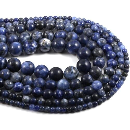 The new ladies DIY beads for 2020 are exquisite blue spherical beads for birthday gifts the size is 4mm/6mm/8mm/10mm