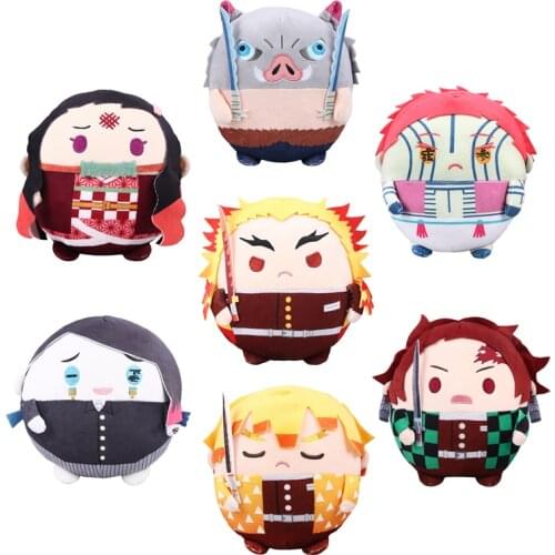 Demon Slayer Plush Toys Doll Plushies Tanjirou Kyoujurou Yuji Gojo Megumi Nanami Sukuna Stuffed Toy Jujutsu Kaisen Pendant 10cm
