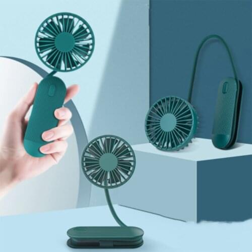 USB portable fan hanging neck fan charging mini sports fan 3 speed adjustable home office