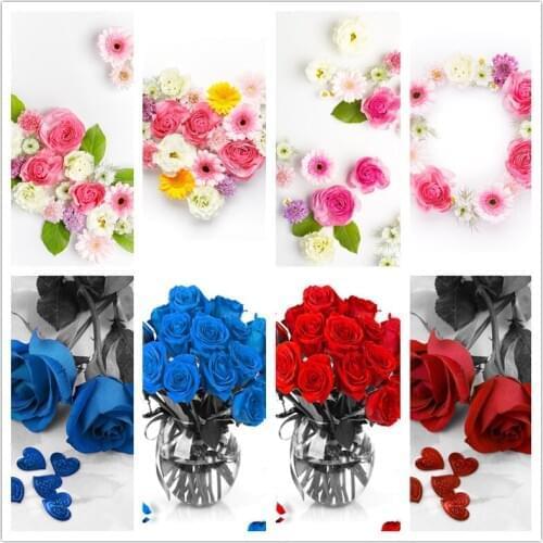 Rose Poster Diamond Painting Flower Diamond Embroidery Room Decoration Wall Art Mosaic Painting Cross Stitch Kit Christmas Gift