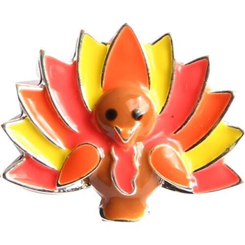 Rhinestone button crystal Free shipping 23*20mm Halloween turkey for DIY crafts embellishment accessories 10PCS/lot(BTN-5493)