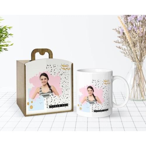 Tailor-made In Wooden Box Is Photo White Mug Bardak-3