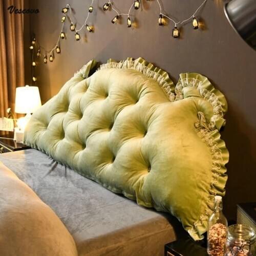 VESCOVO removable washable Pillow large backrest soft double single 120/150/180/200cm princess bedroom bed cushion