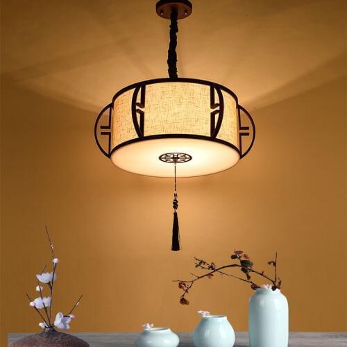 Modern New Chinese Pendant Lights Creative Round Restaurant Bedroom Living Room Arcade Antique Tea House Pendant lamps