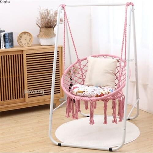 Modern Nordic Hammock Safety Hanging Hammock Chair Swing Chair Rope Outdoor Indoor Hanging Chair Garden Seat for Child Adult MC