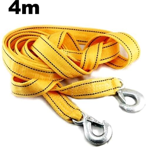 Car Styling Tow Strap with Hooks Car Vehicle Recovery Rope Trailer Rope 5T Capacity Heavy Duty Tow Rope for Car Truck SUV