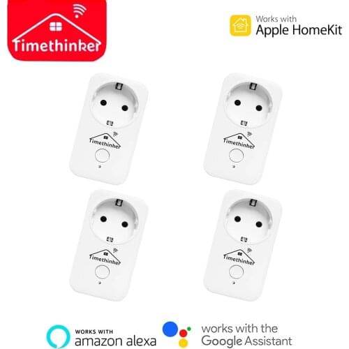 Timethinker Smart Plug For Apple Homekit Smart Wifi Socket For Alexa Google Home App Voice Eu Remote Control Outlet