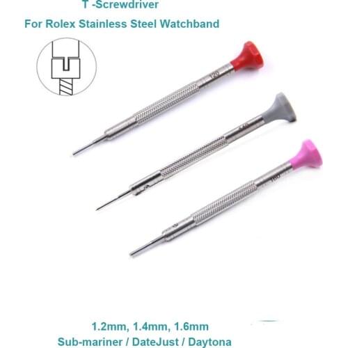 High End Watch Tools Watchband Screwdriver T-type Watch Screw driver Tools for Rlx Watchband Adjust Tools