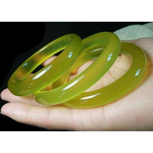 Fine Jewelry liaoning xiuyan Natural Beautiful Light yellow Jade Bangle Bracelet Handmade Free Shipping