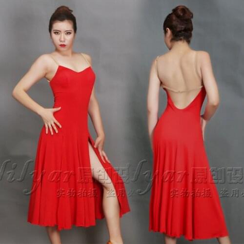 New Latin Dance Dress Competition Dress Costumes Skirt Performing Dress Adult Customize Children Red Matador Skirt Split Skirtes