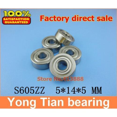500pcs/lot free shipping SUS440C environmental corrosion resistant stainless steel deep groove ball bearings S605ZZ 5*14*5 mm