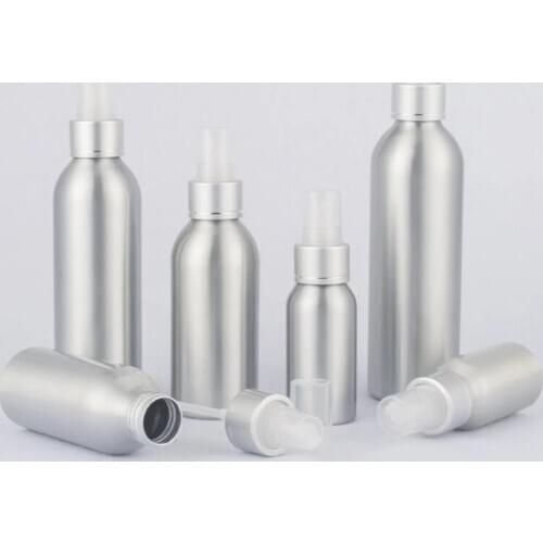 24pcs/lot 4oz 5oz 8oz Aluminum Fine Mist Spray Atomizer Bottles 40ML 50ml 100ML 120ml 150ml 250ml Alumiium Containers
