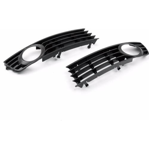 Areyourshop 2 Pcs Low Bumper Fog Light Lamp Grille Grill Cover For Audi A4 B6 2002 2003 2004 2005 8E0807681 8E0807682 Car Parts