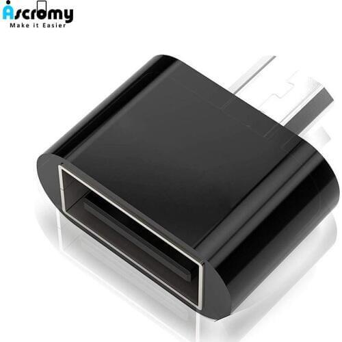 Ascromy Android Micro USB OTG Adapter Male OTG Cable Converter For Samsung S10+ S10e HTC Xiaomi Huawei Sony Tablet PC Adaptador