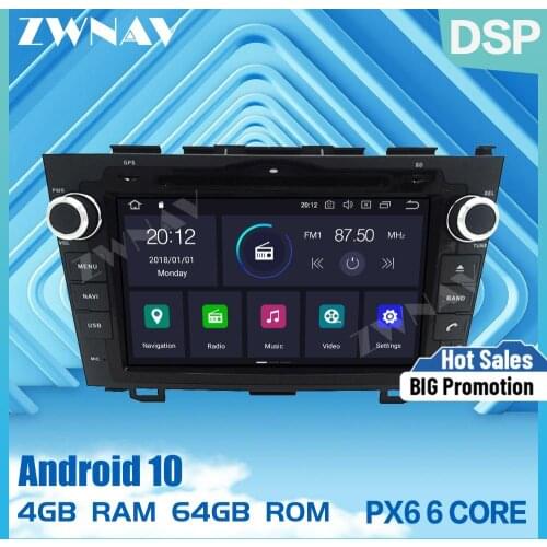 PX6 4+64G Android 10.0 Car DVD Stereo Multimedia For Honda CRV CR-V 2006-2011 car Radio GPS Navi Audio Video stereo BT head unit