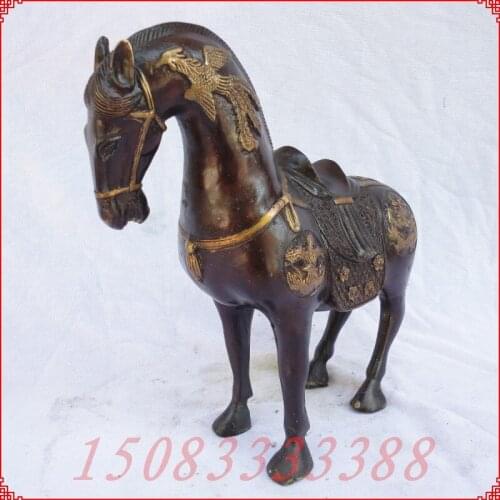Free shipping Bronze statue copper horse decoration zodiac horse le formal lucky Bronze bronze sculpture, crafts decoration