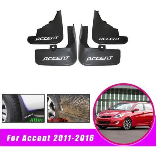 For HYUNDAI ACCENT Hatch 2011- -2014 2015 2016 Car Mud Flaps Front Rear Fender Flares Splash Guards Auto Mudflaps Mudguards 4PCS