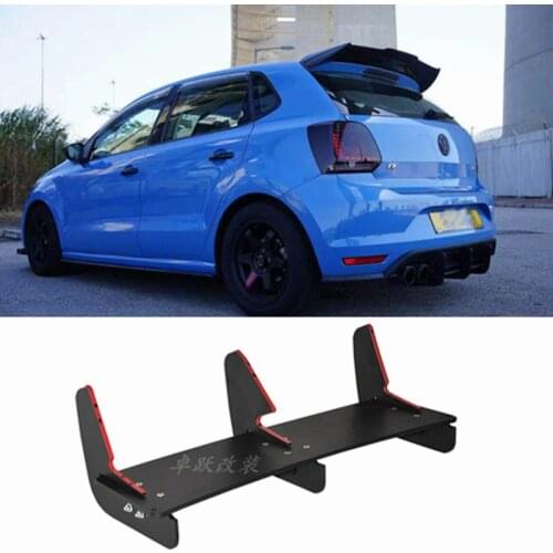 For Volkswagen VW POLO GTI 2013 2014 2015-2018 ABS Material Rear Bumper Protector Diffuser Body Kit Rear Lip Spoiler Accessories