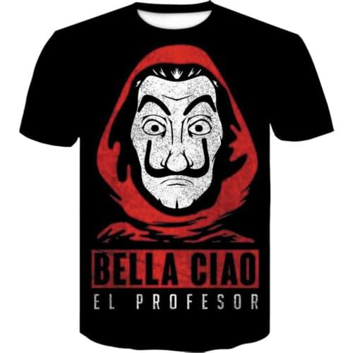 Money Heist the House of Paper Moscow Casa Summer 3D Printing Tshirt Teens Birthday Gift Party T-shirt Funny Style Tops Tees