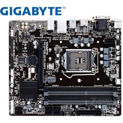Gigabyte B150M-DS3H original motherboard DDR3 HDMI DVI VGA USB3.0 32GB GA-B150M-DS3H DDR3 LGA 1151 B150 Desktop motherborad