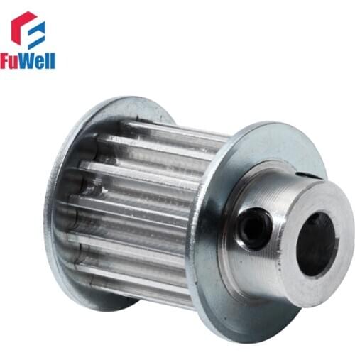 HTD5M 16T Timing Pulley 21mm Belt Width Transmission Pulley 5/6/6.35/8/10mm Bore Aluminum Alloy 16Teeth Toothed Belt Pulley