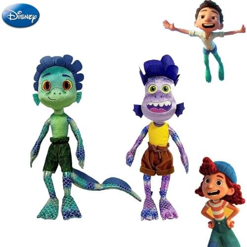 17 Inches Disney Luca Alberto Sea Monster Plush Toy Anime Figure Giulia Father Cat Stuffed Plush Doll for Children Birthday Gift