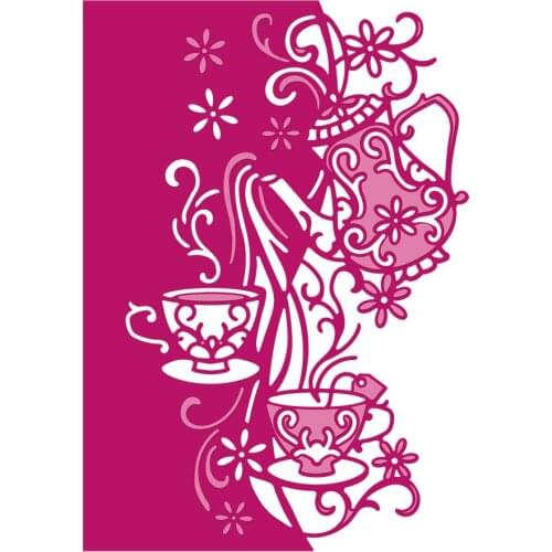 Julyarts Tea Art Metal Cutting Dies New Craft Supplies Stencil Metal Dies for Scrapbooking Card Decoration Making