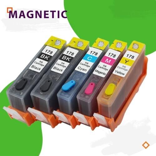 For HP 178 Refillable Cartridge Ink Cartridge for HP178 178XL for HP Photosmart B109n B110a 5510 Printer With Chip