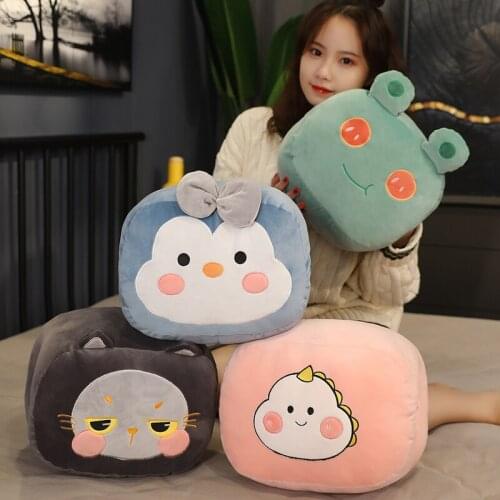 Lovely Warm Animal Warm Hand Pillow Plush Stuffed Animal Toy Christmas Gift for Girlfriends Children