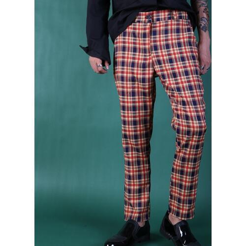Casual Trousers Male Jogger Sweatpants Singer Stage Pants For Dress New Men Fashion Hiphop Dancing Plaid Harem Pant